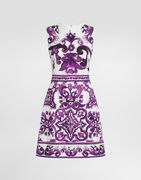 Dolce & Gabbana Majolica-Print Sleeveless A-Line Dress