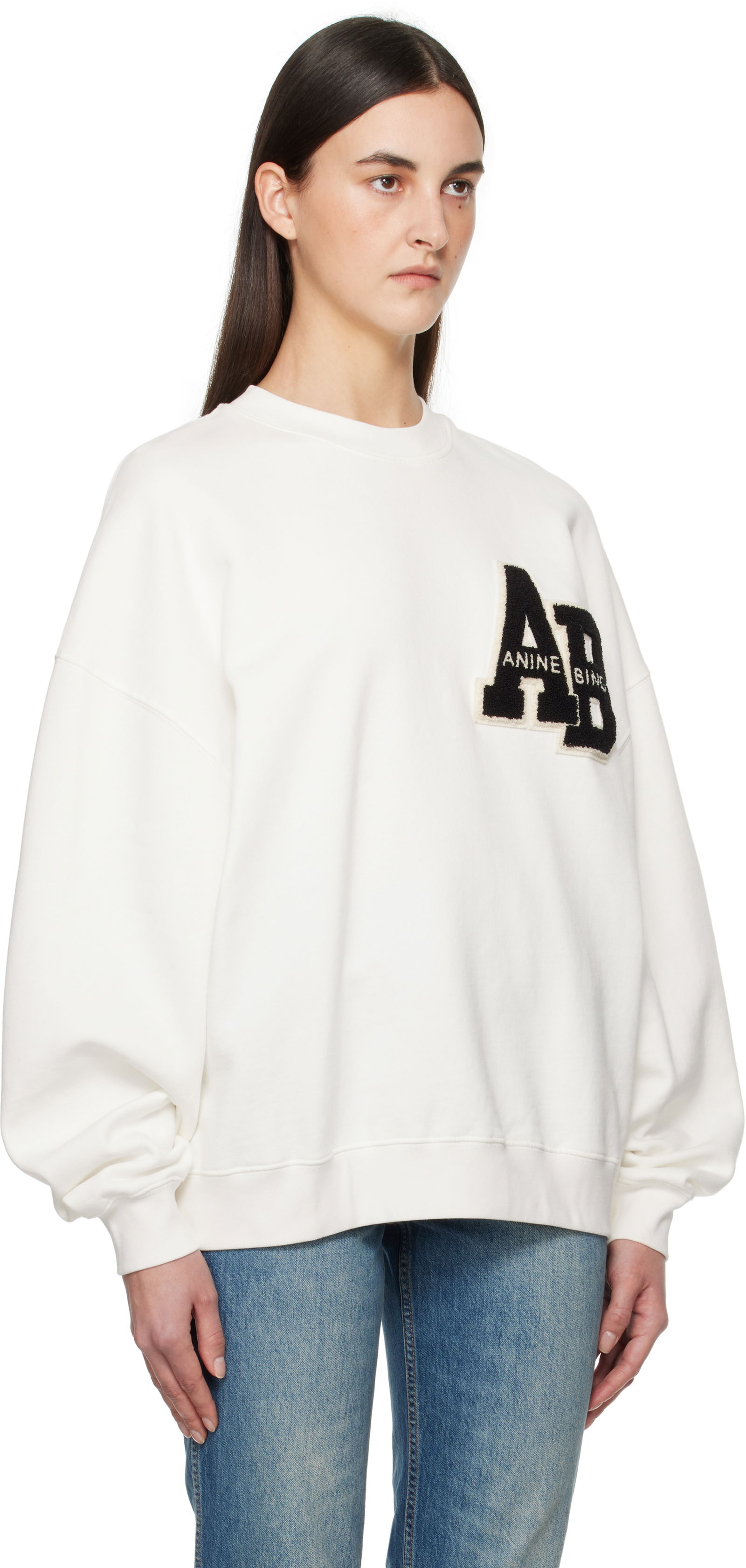 Anine Bing Miles Oversized Letterman Sweatshirt