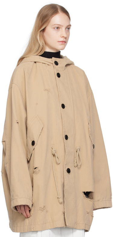 Parka We11done Distressed Hooded Coat Béžová | WD-JP3-23-153-U-BG, 1