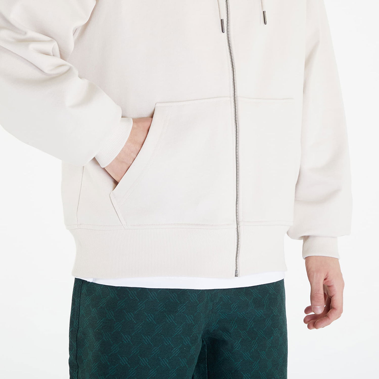 Mikina DAILY PAPER Circle Zip Hoodie Béžová | 2412004, 1