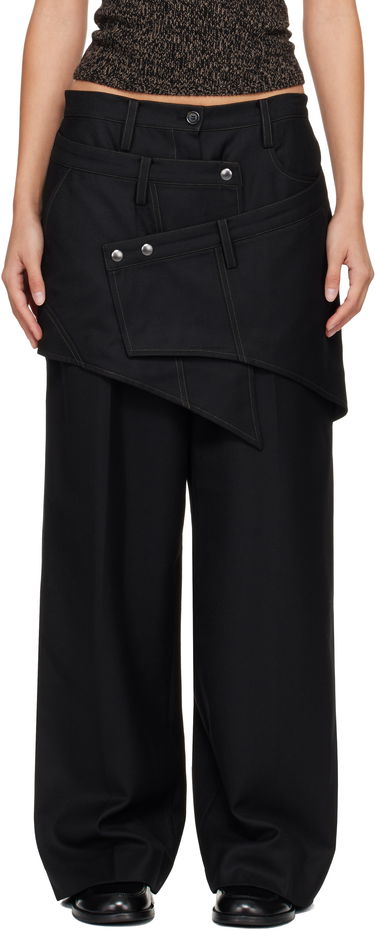 Nohavice Andersson Bell Crossover Wrap Tailored Trousers Čierna | apa862w, 0