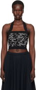 Balmain Label Motif Halter Top