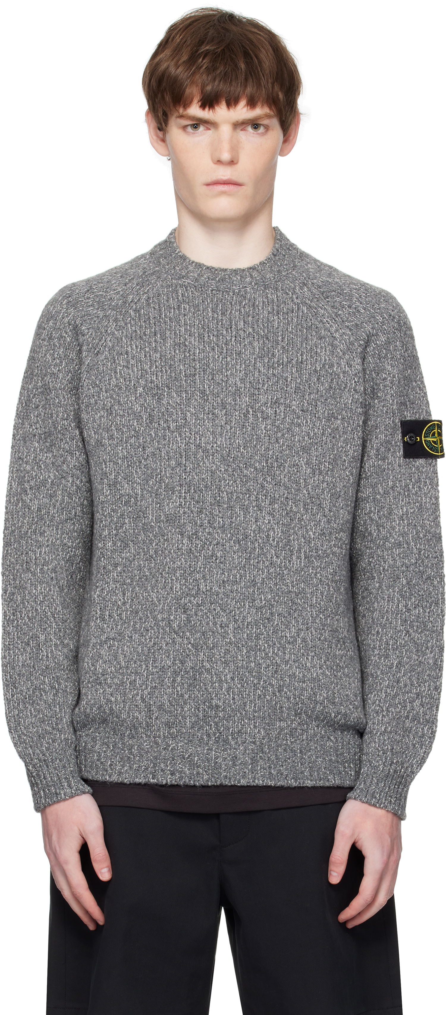 Sveter Stone Island Stone Island Crew Neck Sweater Šedá | K2S15 5100050 S00N1, 0