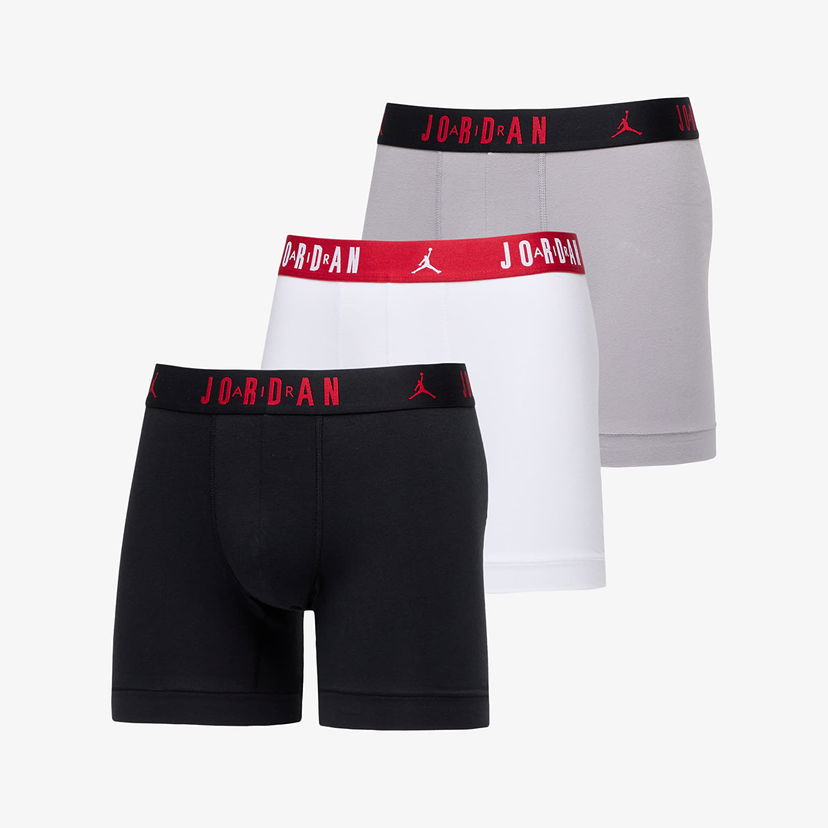 Spodná bielizeň a ponožky Jordan Jordan Flight Cotton Core 3-Pack Boxer Brief Black/ White S Rôznofarebný | JM0622-F66