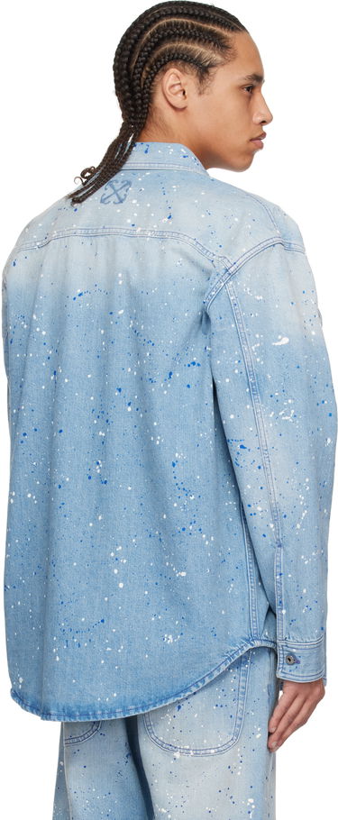 Košeľa Off-White Off-White Paint Splatter Denim Shirt Modrá | OMYD05HS25DEN0024684, 2