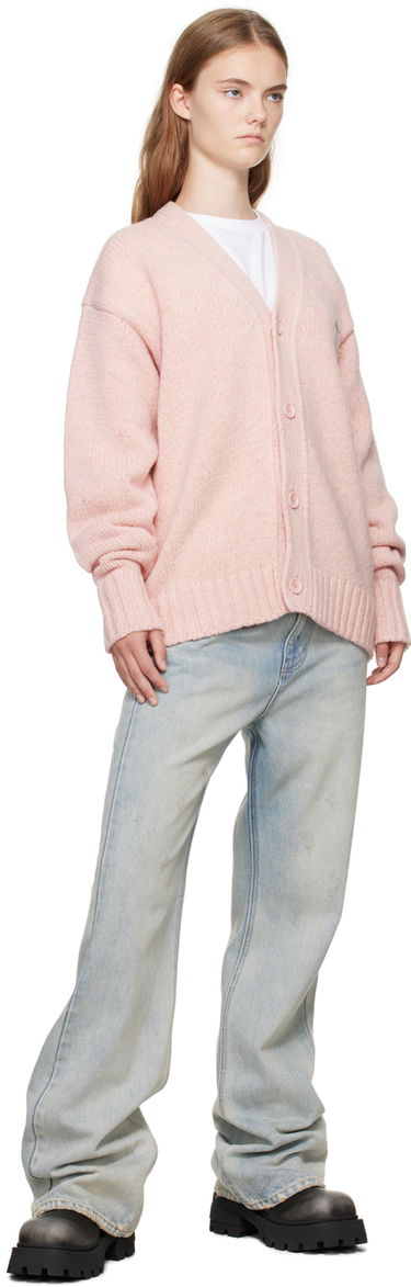 Sveter We11done Chunky V-Neck Cardigan Ružová | WD-KC2-24-627-U-LP, 3