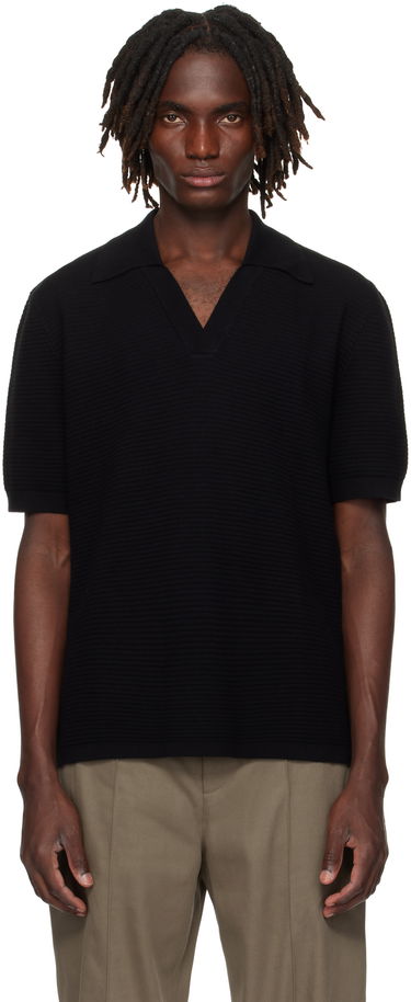 Polo tričko A.P.C. A.P.C. Livio Knit Polo Čierna | COGDK-H23413, 0