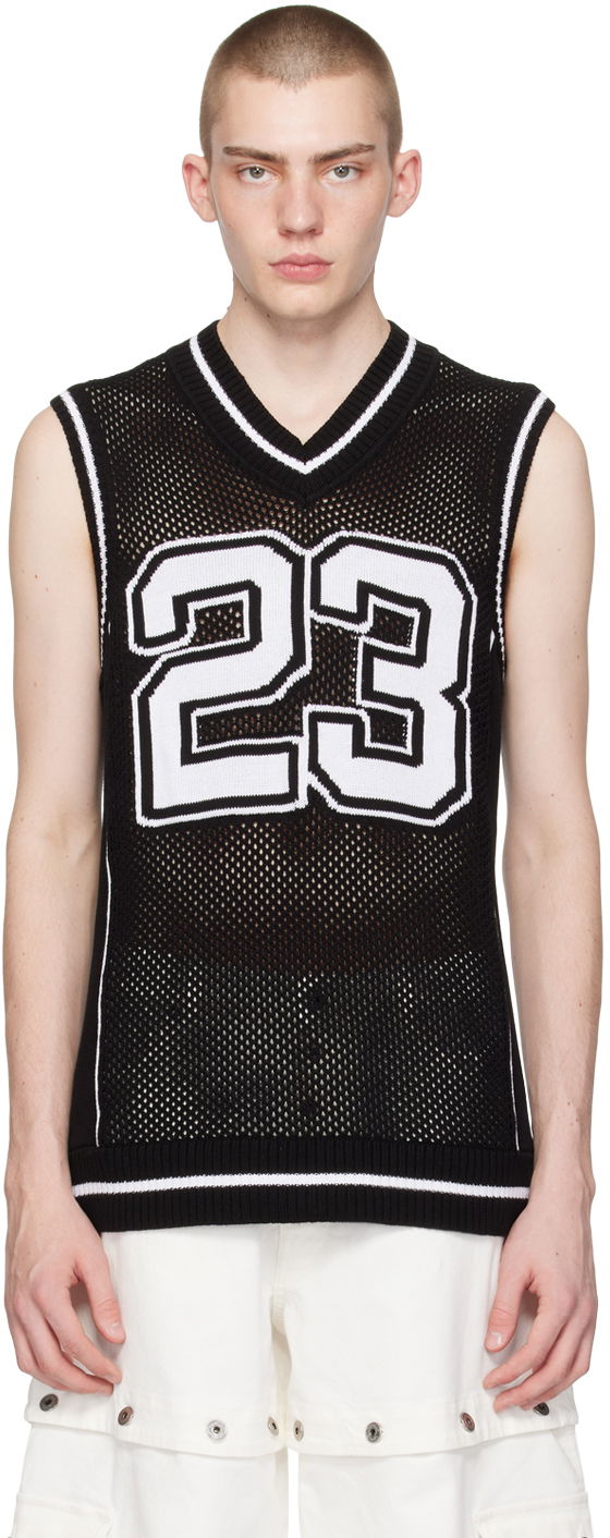 Tielko Off-White Varsity Net Tank Top Čierna | OMHZ018S24KNI0011001, 0