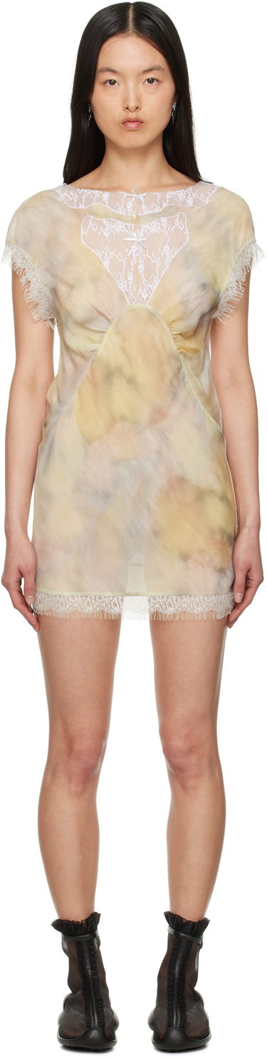 Šaty Collina Strada Collina Strada Waterlily Lace-Trimmed Tie-Dye Minidress Žltá | XX4042, 0