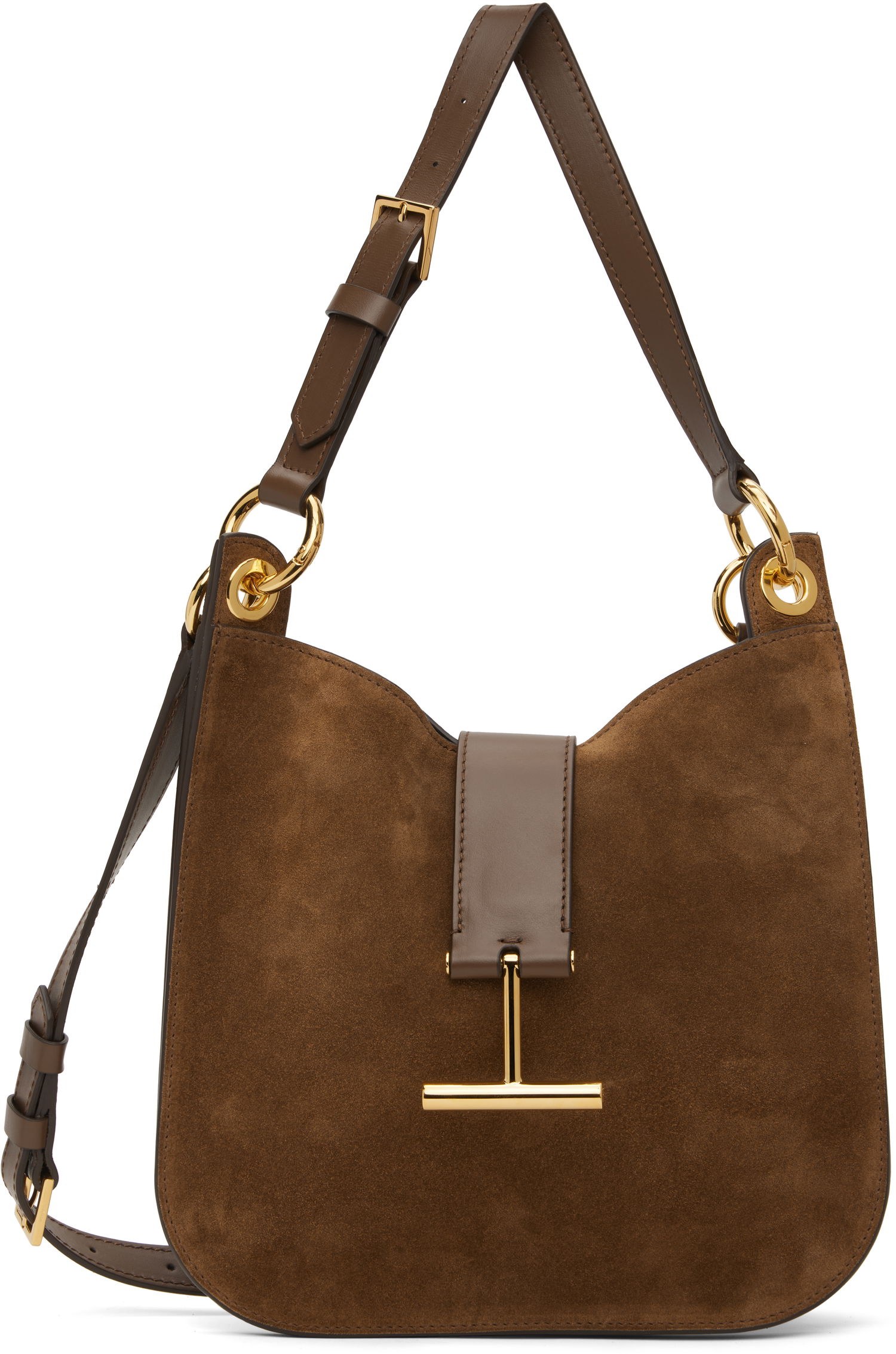 Kabelka Tom Ford TOM FORD Tara Small Suede Crossbody Tote Hnedá | L1764-LCL068G, 0