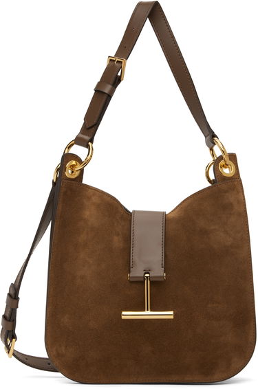 Kabelka Tom Ford TOM FORD Tara Small Suede Crossbody Tote Hnedá | L1764-LCL068G, 0