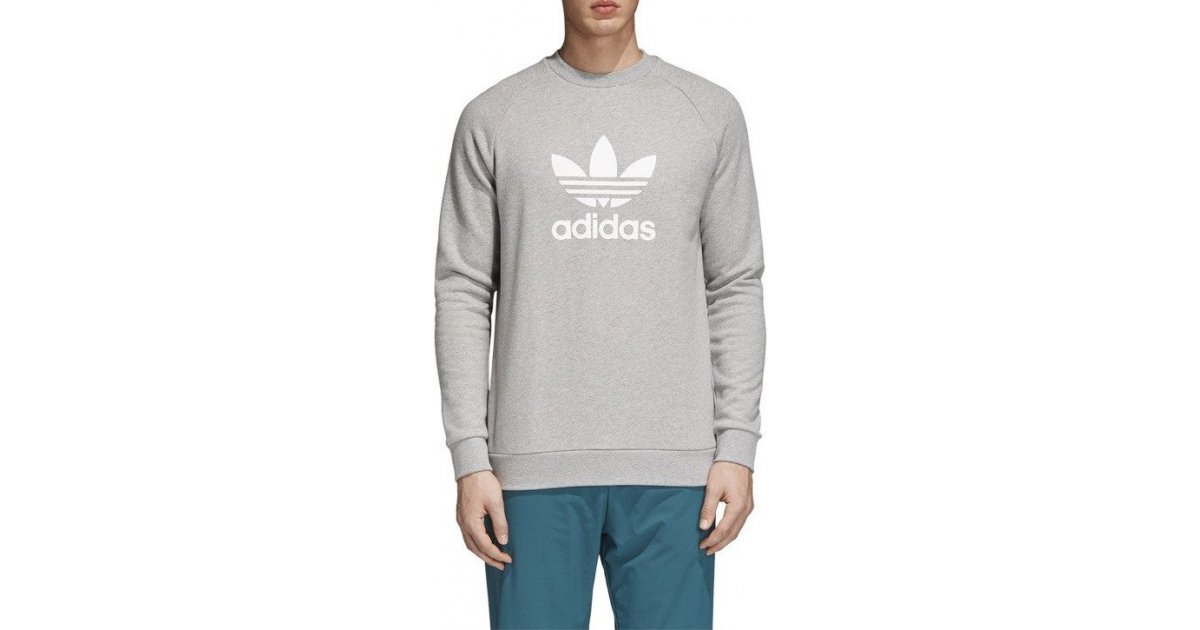 Mikina adidas Originals Trefoil Crewneck Sweatshirt Šedá | cy4573, 1