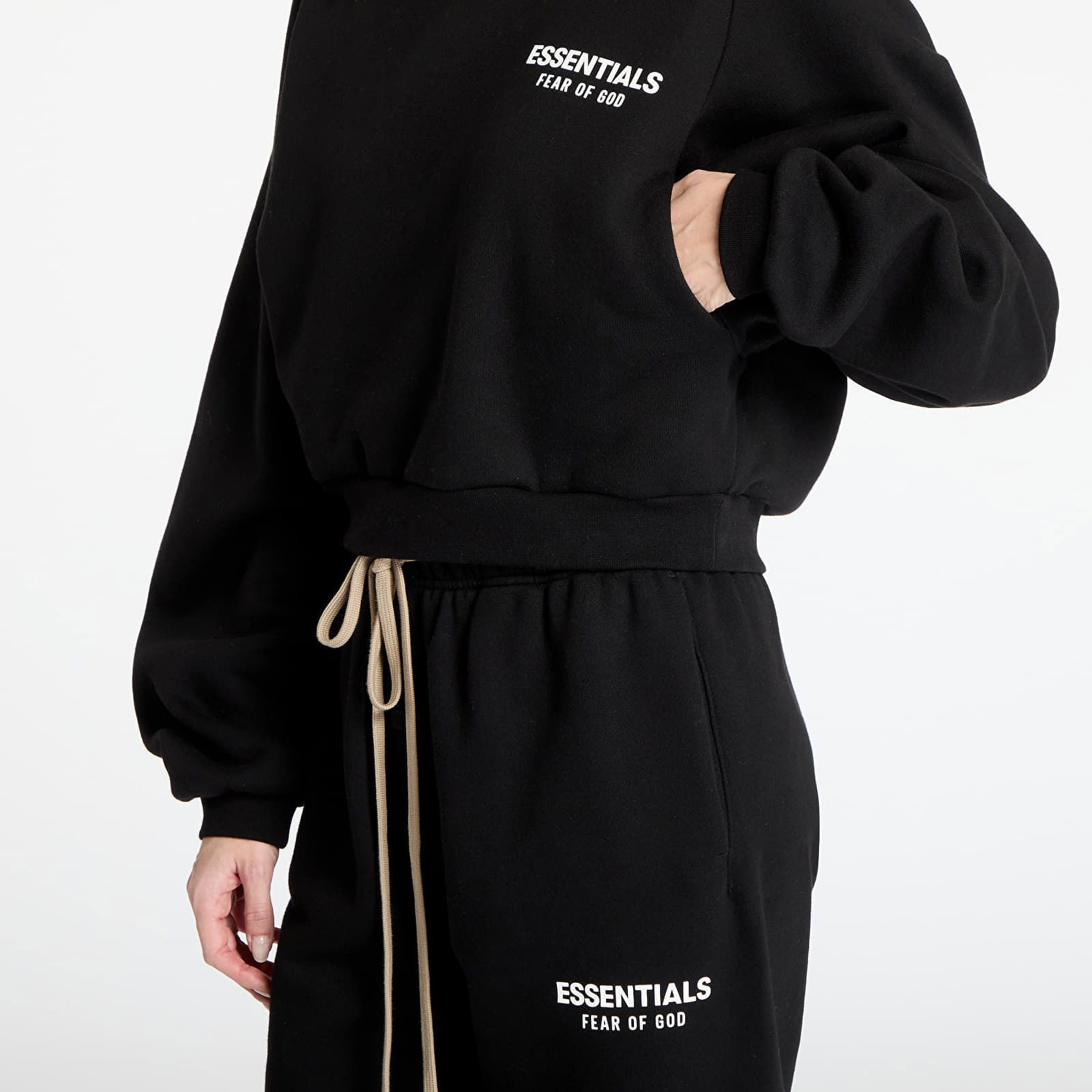 Essentials Fleece Cropped Hoodie