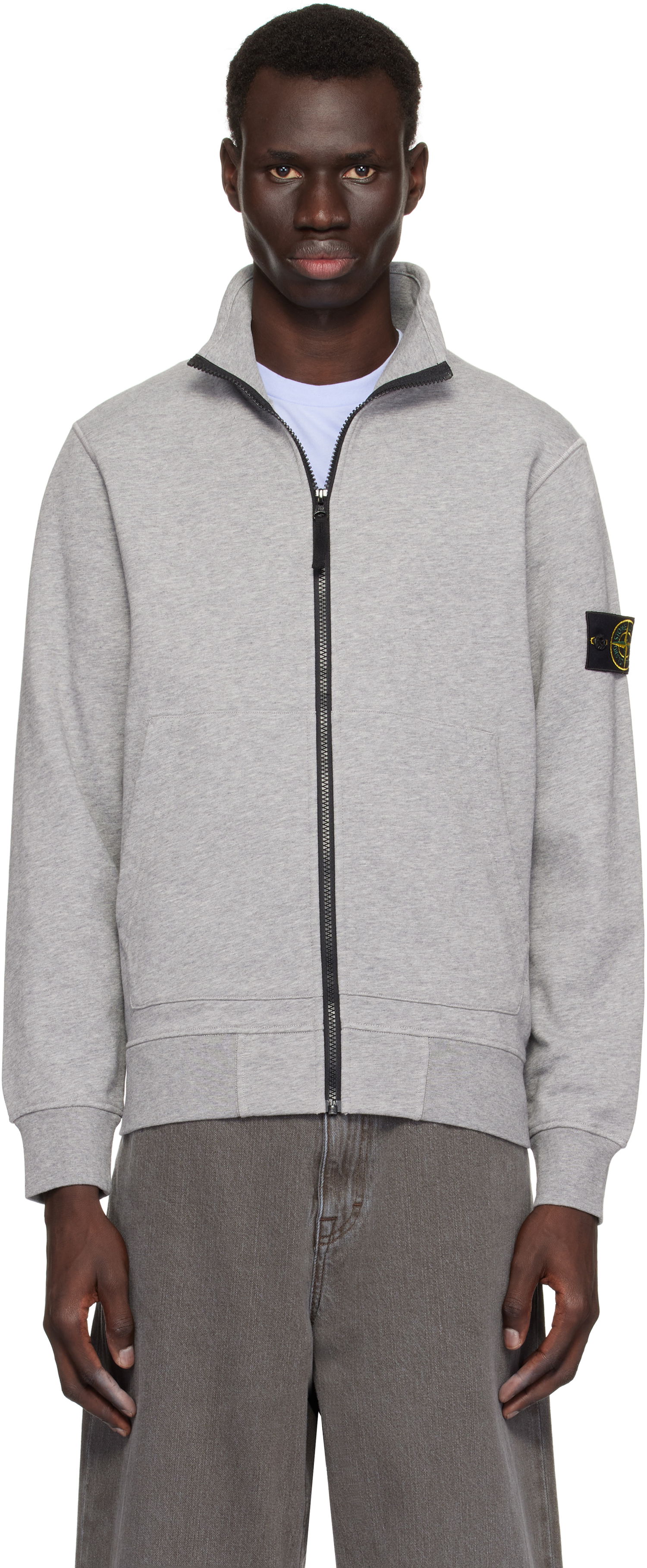 Mikina Stone Island Stone Island Logo Patch Sweatshirt Šedá | K1S156100643S0051, 0