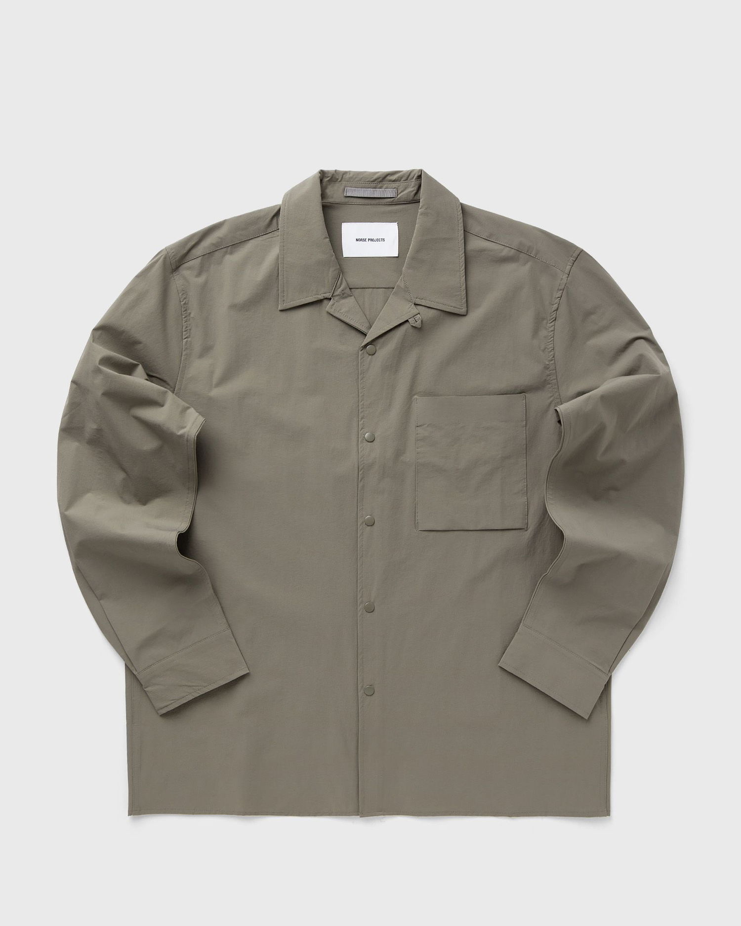 Košeľa NORSE PROJECTS Carsten Travel Light Long Sleeve Shirt Zelené | N40-0817-CONCRETE_GREY, 0