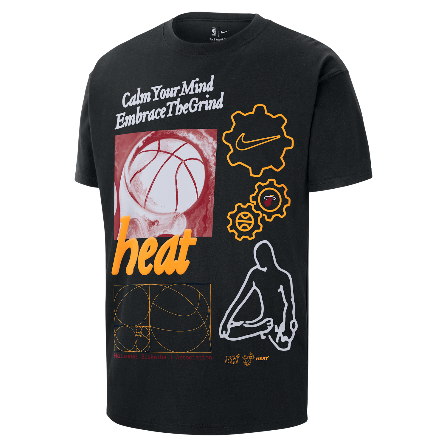 Tričko Nike NBA Max90 Miami Heat Courtside T-Shirt Čierna | HQ0633-010, 1