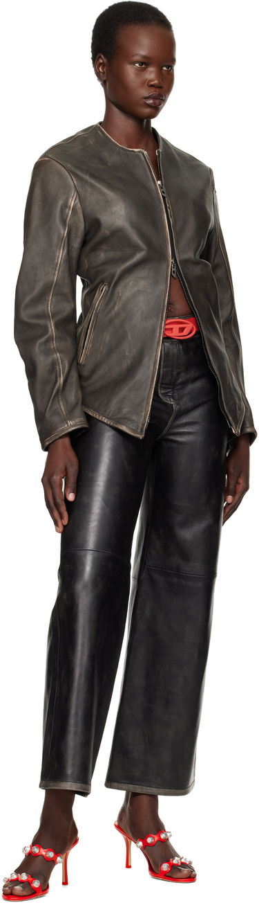 Bunda Diesel Leather Jacket Čierna | A15873 0EGBL, 3
