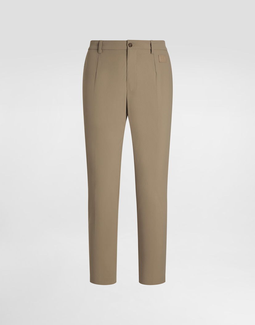 Nohavice Dolce & Gabbana Dolce & Gabbana Nylon Canvas Trousers Béžová | GW13ETFUUDDM2827
