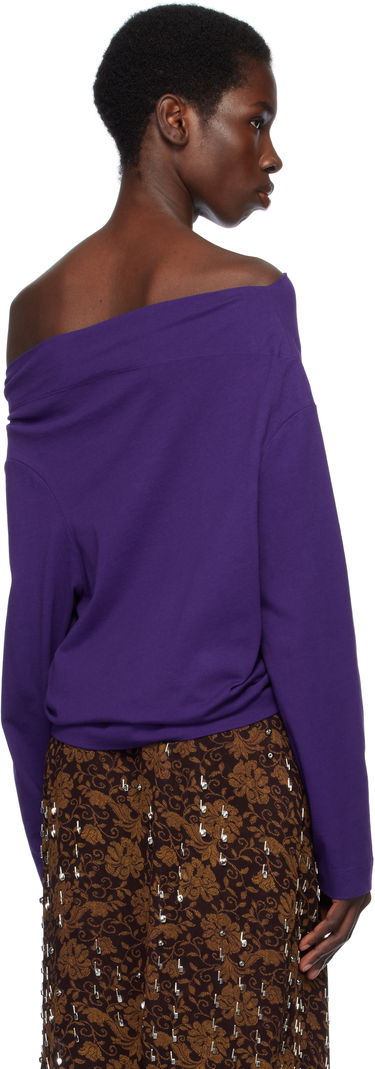 Sveter Dries Van Noten Dries Van Noten Off-Shoulder Top Fialová | 251-011142-1603, 2