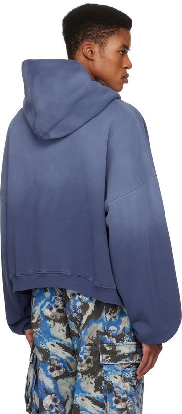 Mikina ERL 'California' Print Fleece Hoodie Modrá | ERL09T022, 2