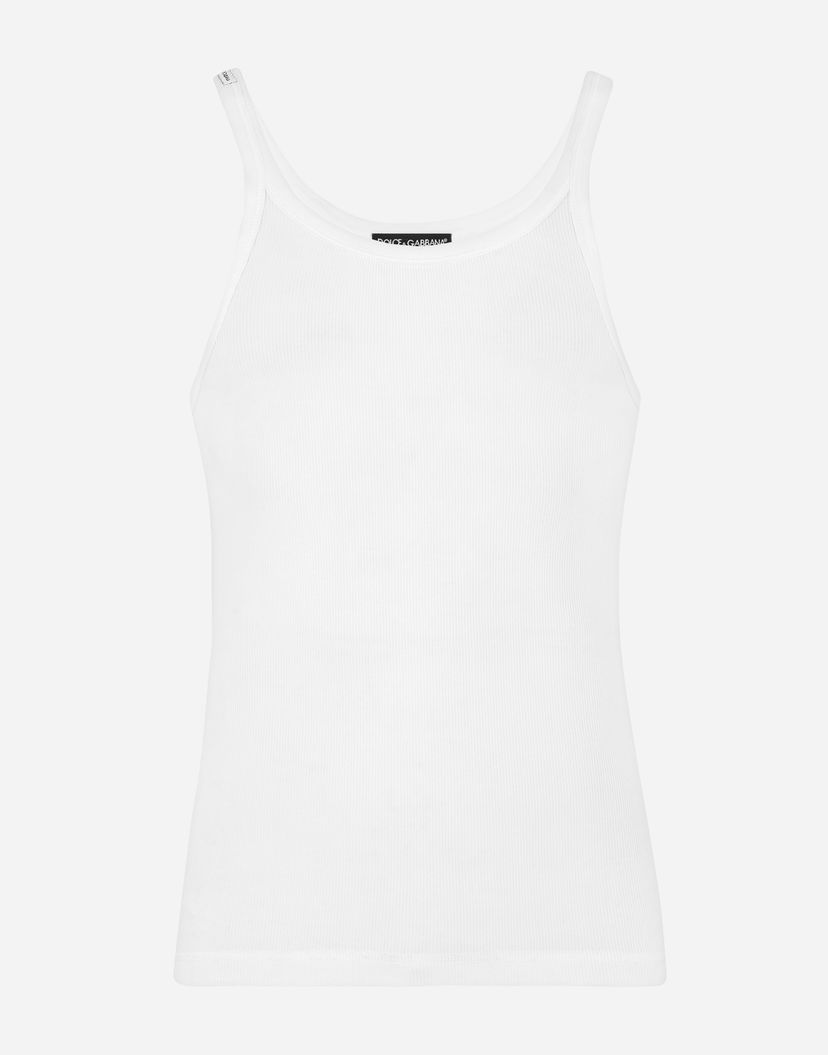 Tričko Dolce & Gabbana Cotton Singlet Biela | G8KG5TFU7AVW0800