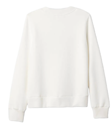 Mikina GAP Crewneck Sweatshirt with Sequin Hearts Applique Biela | 486515-02, 1