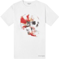 Tričko Alexander McQueen Obscured Skull Print T-Shirt Biela | 776336QTAAL-0961, 1