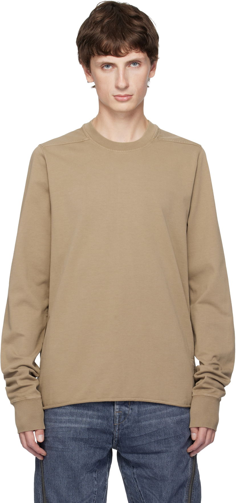 Mikina Rick Owens DRKSHDW Concordians Crewneck Sweatshirt Béžová | DU02E7279 RIGP