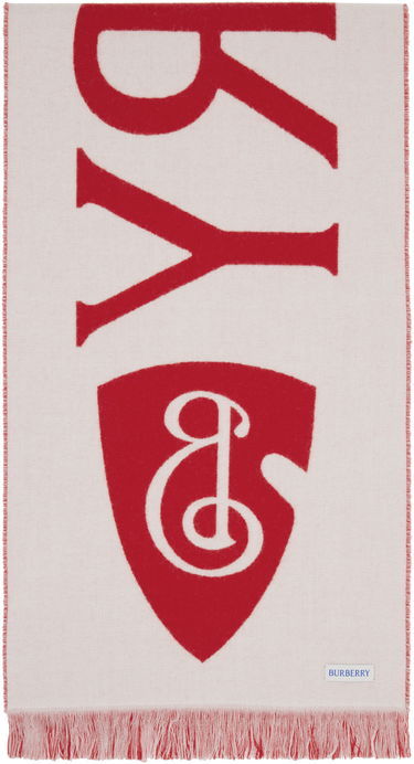 Šál Burberry Burberry Logo Wool Scarf Červená | 8109564, 1