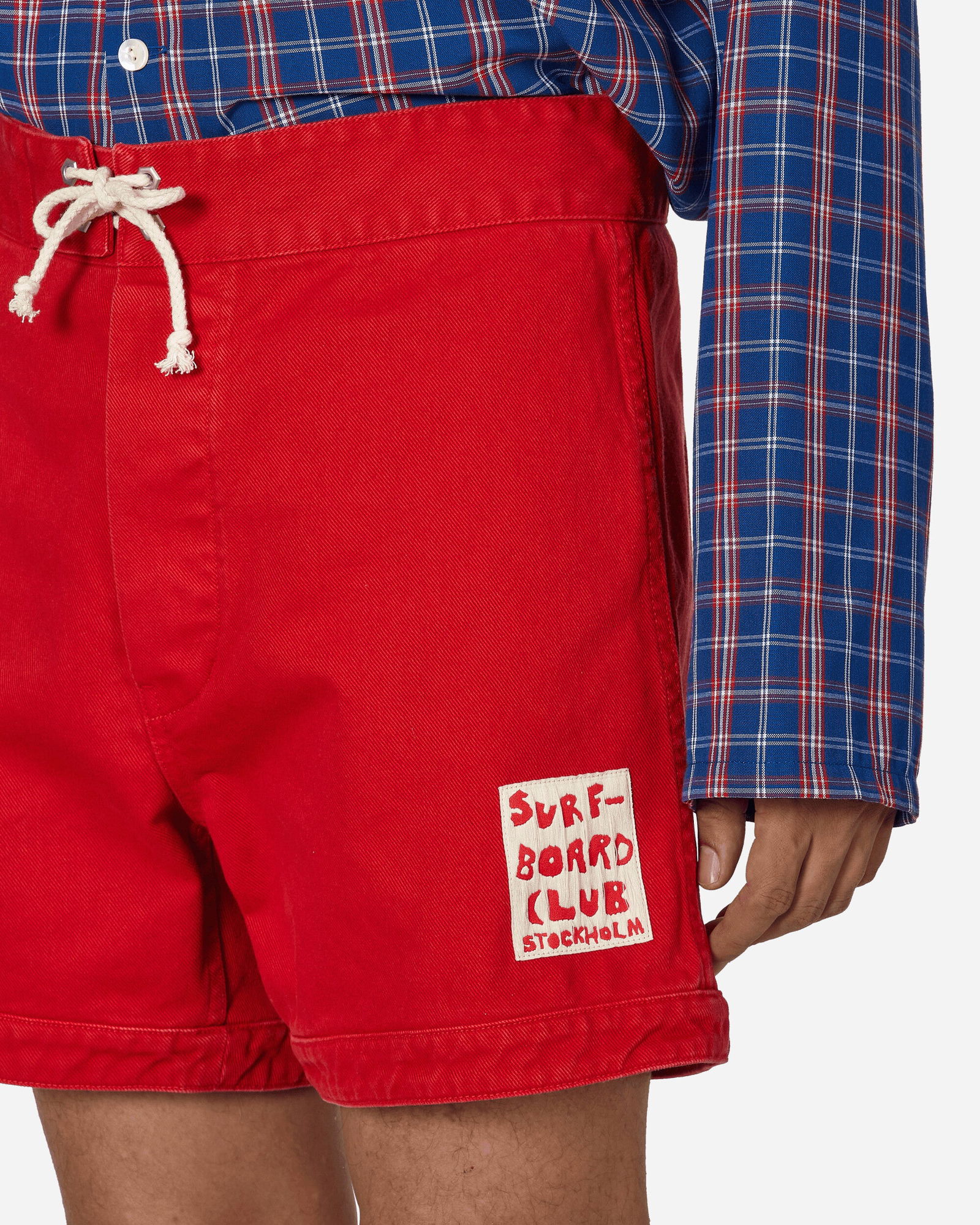 Cotton Twill Shorts Red