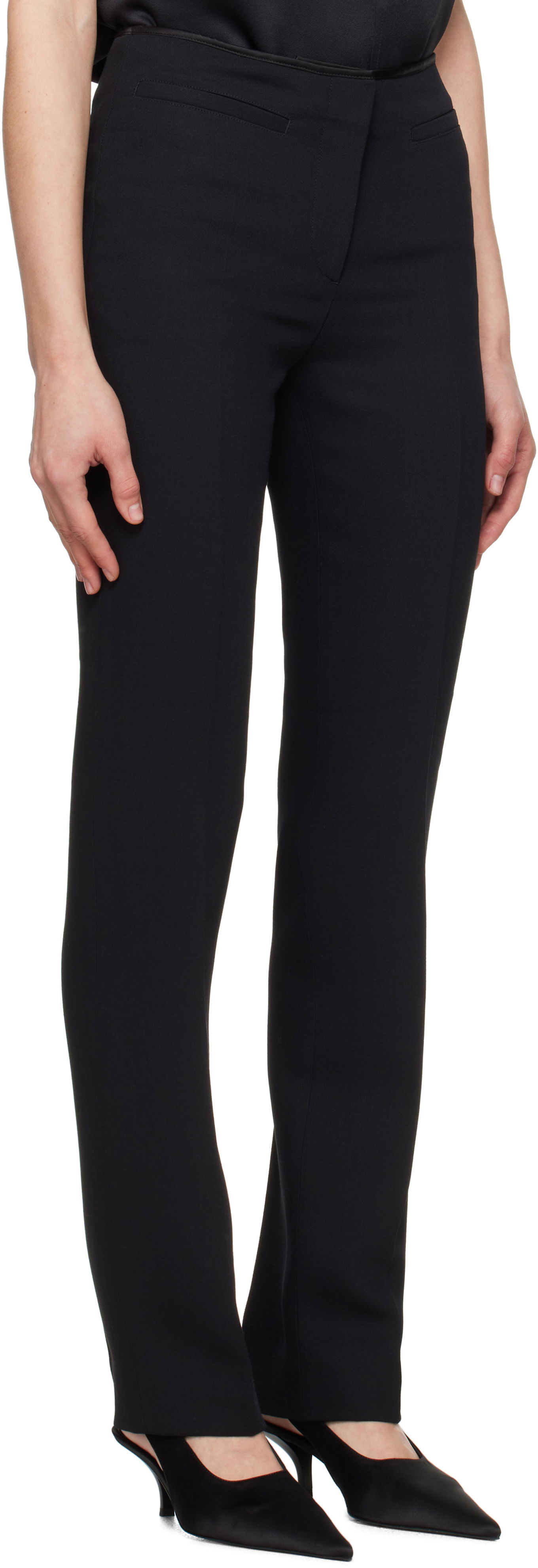 Nohavice TOTEME TOTEME Low-Waist Cigarette Trousers Čierna | 251-WRB0237-FB0336, 1