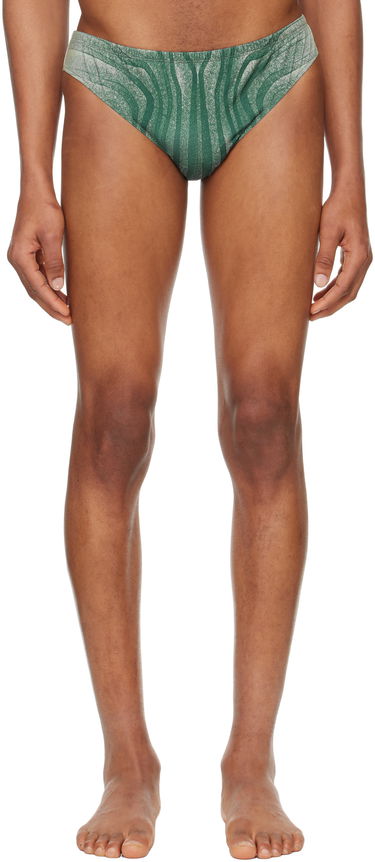 Plavky Jean Paul Gaultier Jean Paul Gaultier 'The Spirale' Swim Briefs Zelené | 25/34-H-SV060-J587-0351, 0