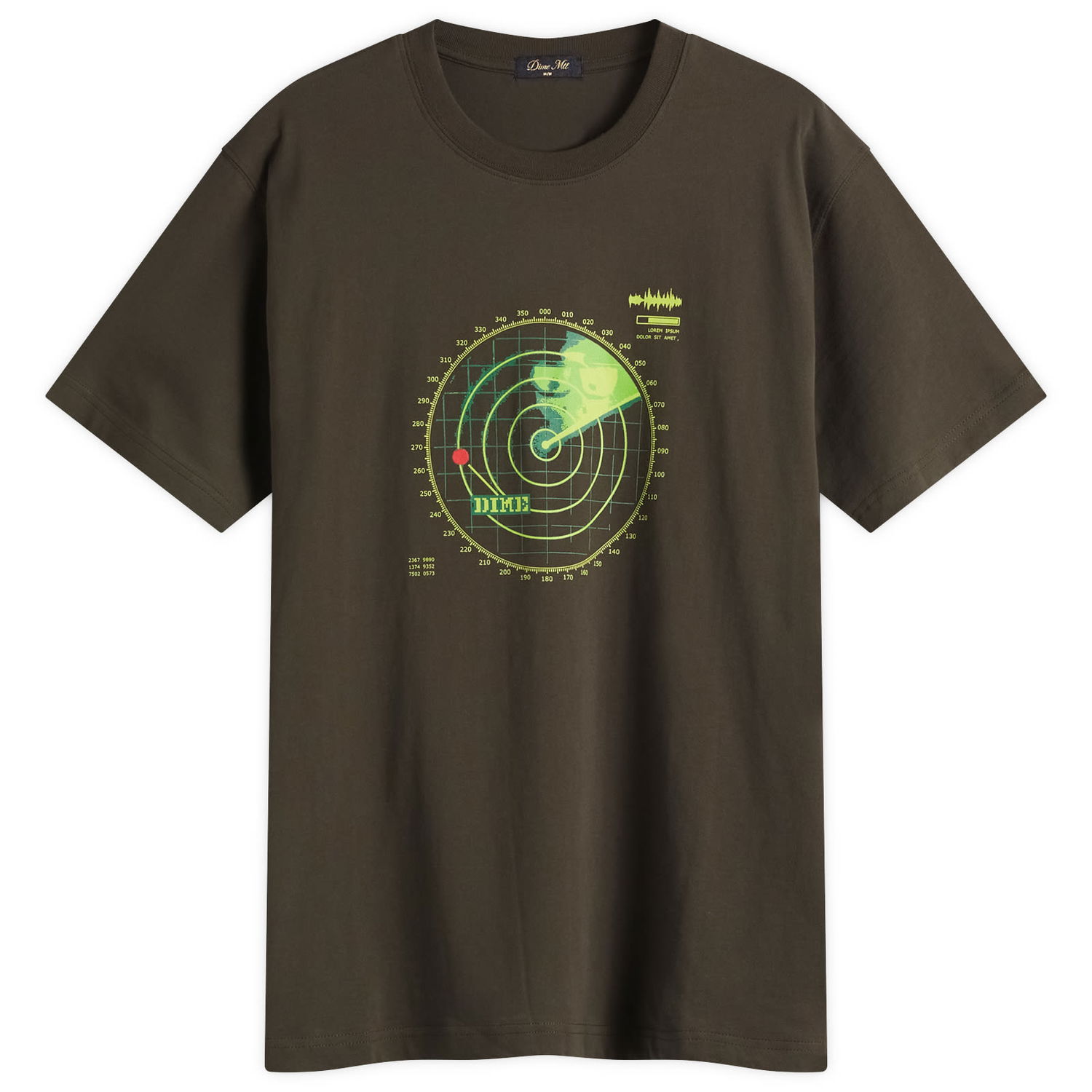 Tričko Dime Dime Radar Graphic Tee Zelené | DIMESP2557BLK, 1