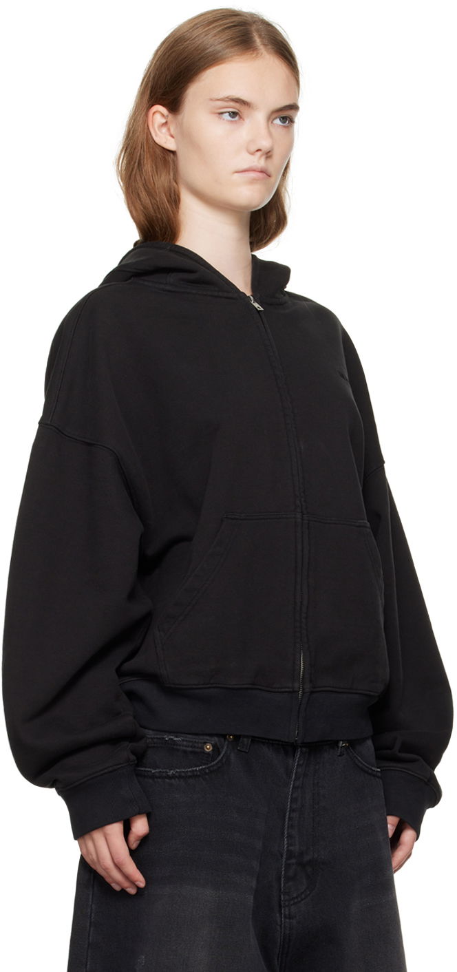 Mikina We11done We11done Cropped Zip-Up Hoodie Čierna | WD-TJ2-24-853-U-BK, 1