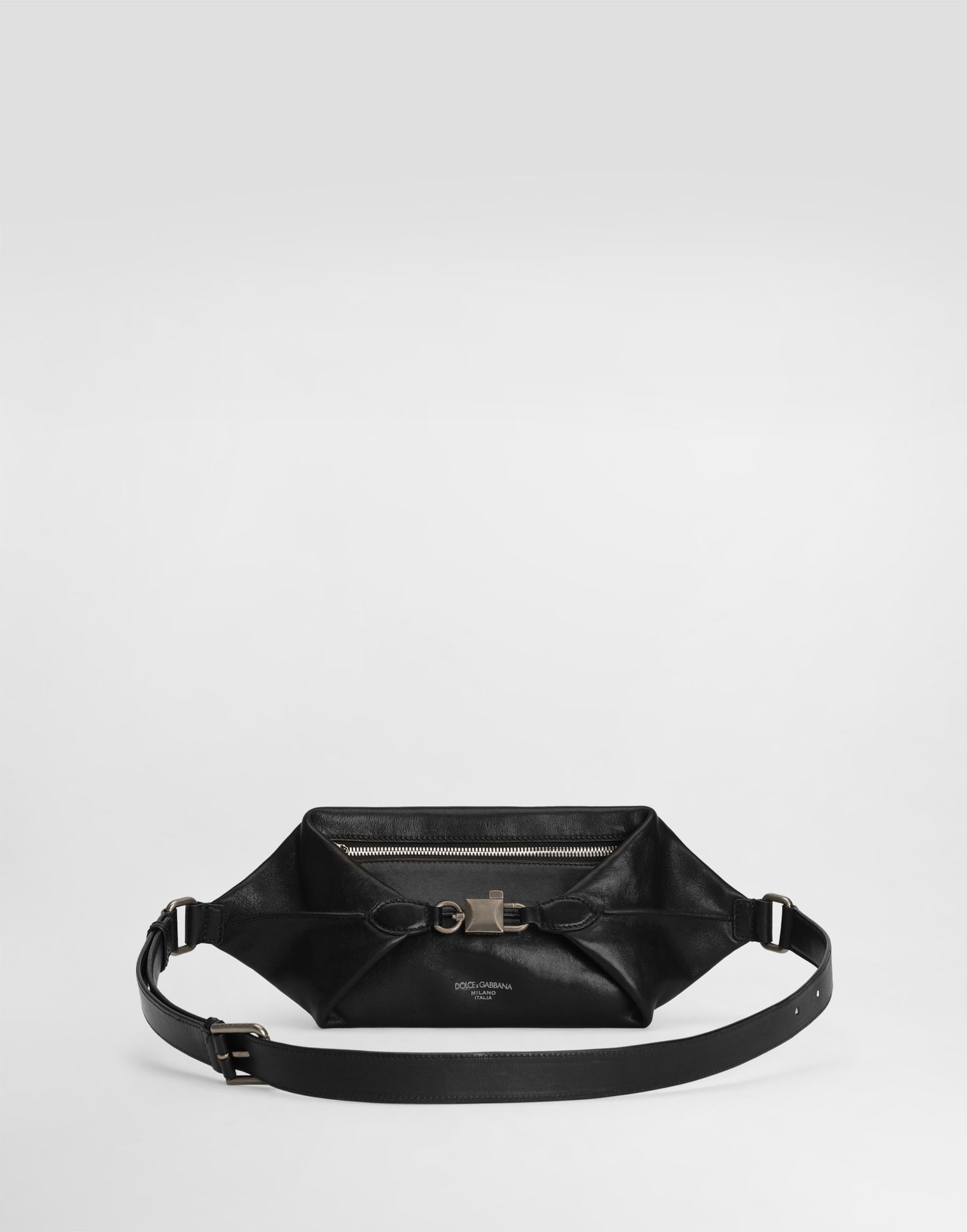 Ľadvinka Dolce & Gabbana Lock Belt Bag in Tempesta Calfskin Čierna | BM2188AU99480999, 0
