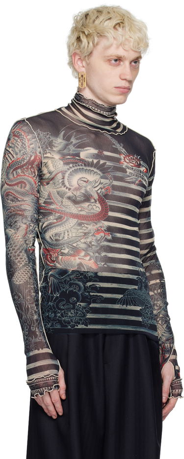 Košeľa Jean Paul Gaultier Gaultier Tattoo Print Turtleneck Béžová | 23/15-U-TO121-T537-595031, 3