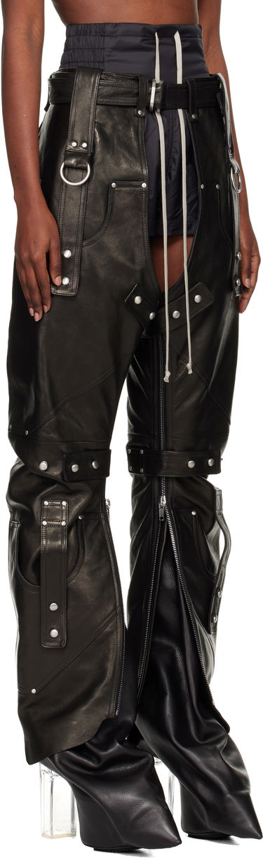 Nohavice Rick Owens Concordians Leo Prothmann Edition Chaps Leather Trousers Čierna | RO02E4436 LNV, 1