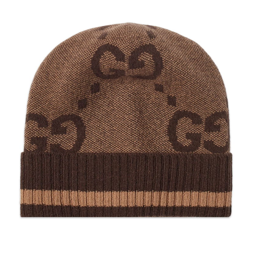 Kulicha Gucci Cashmere Beanie Hnedá | 676827-3G344-9764