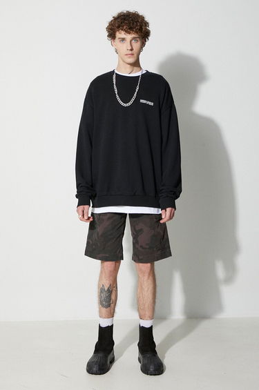 Mikina Marcelo Burlon Tempera Sweatshirt Čierna | CMBA049C99FLE0011001, 1