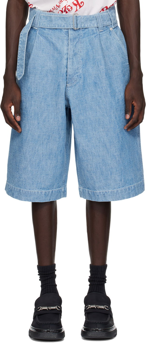 Šortky KENZO Paris Wide Denim Shorts Modrá | FE55DS4016H4, 0