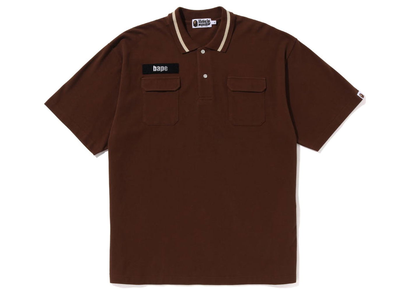 Polo tričko BAPE Relaxed Fit Polo Tee Hnedá | 1J30-112-003, 0