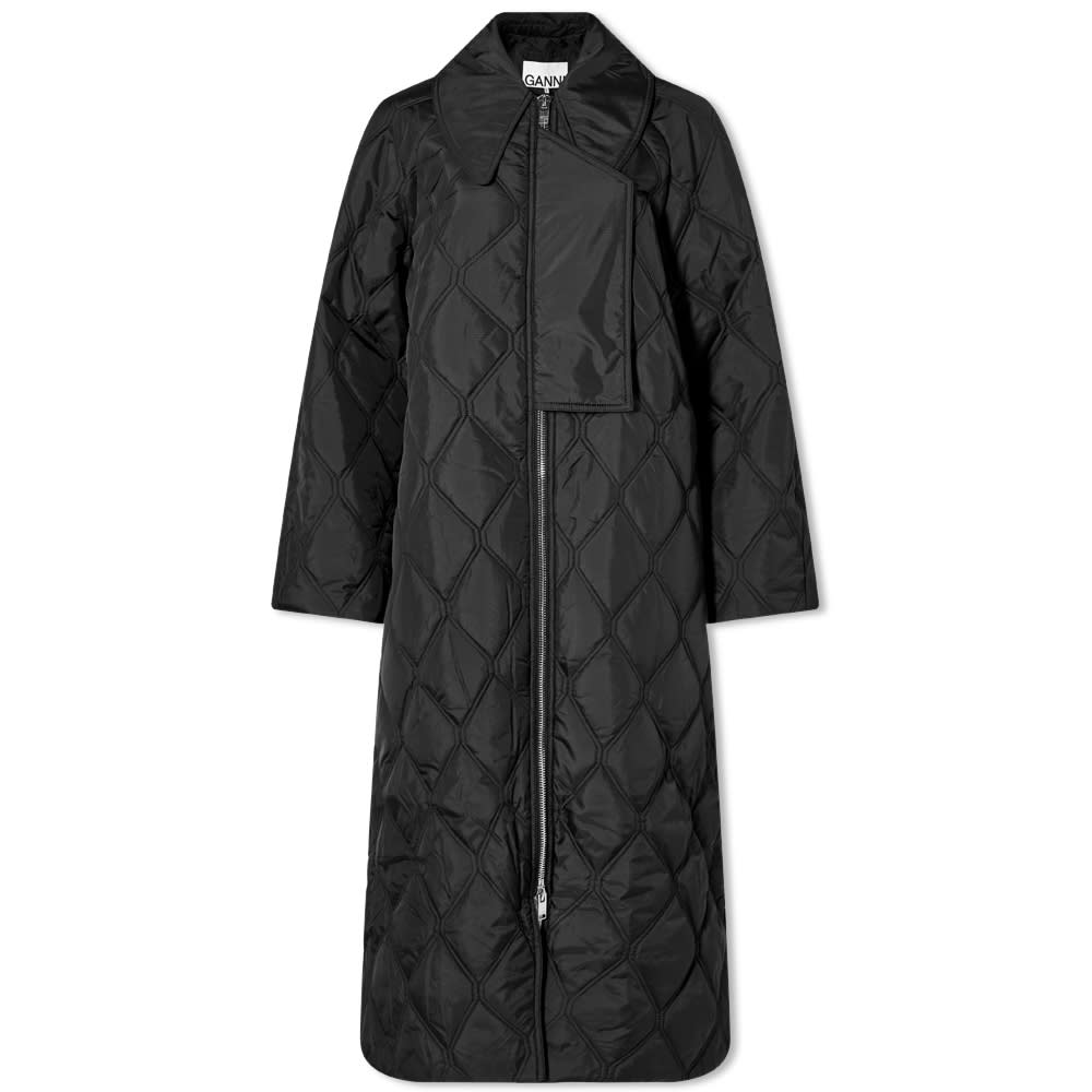 Pláštenka GANNI GANNI Ripstop Quilted Coat Čierna | F7327-099, 0