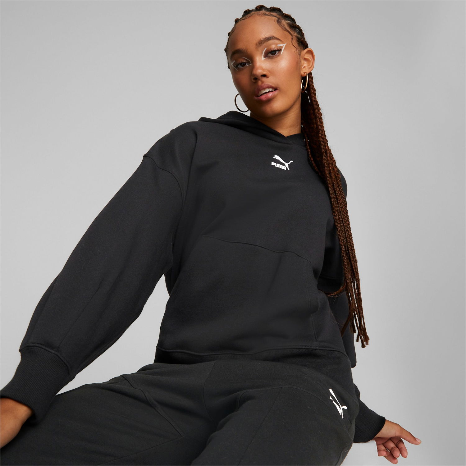 Mikina Puma Classics Oversized Hoodie Čierna | 535684_01, 0