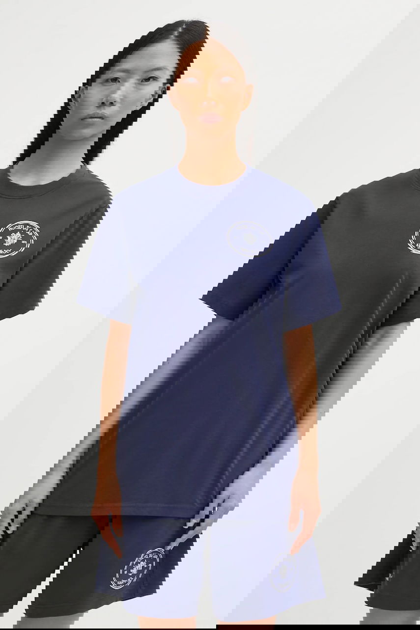 Tričko Sporty & Rich Cotton T-Shirt with Print Kennedy Crest Navy | TO04360666BL106, 1