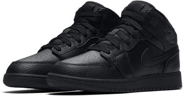 Tenisky a topánky Jordan Air Jordan 1 Mid GS "Triple Black" Čierna | 554725-091, 4