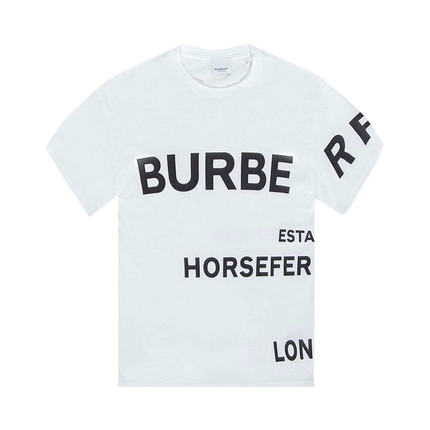 Tričko Burberry Horseferry Print Oversized T-Shirt Biela | 8048748, 1