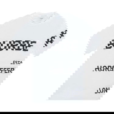 Tričko Burberry Horseferry Print Oversized T-Shirt Biela | 8048748, 1