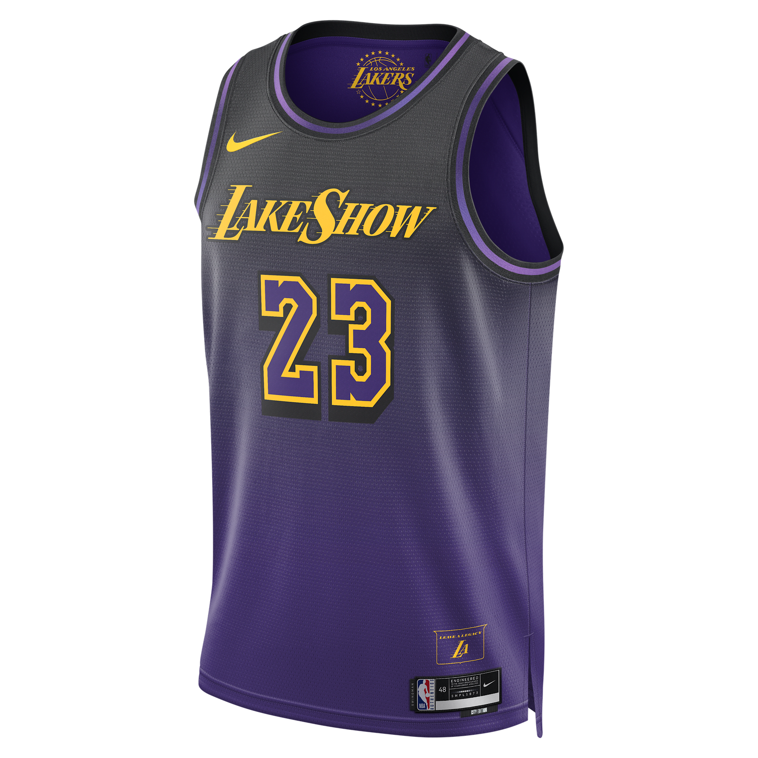 Dres Nike NBA Swingman LeBron James Lakers City Edition Jersey 2024/25 Fialová | FQ4346-504, 1