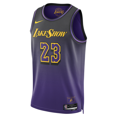 Dres Nike NBA Swingman LeBron James Lakers City Edition Jersey 2024/25 Fialová | FQ4346-504, 1