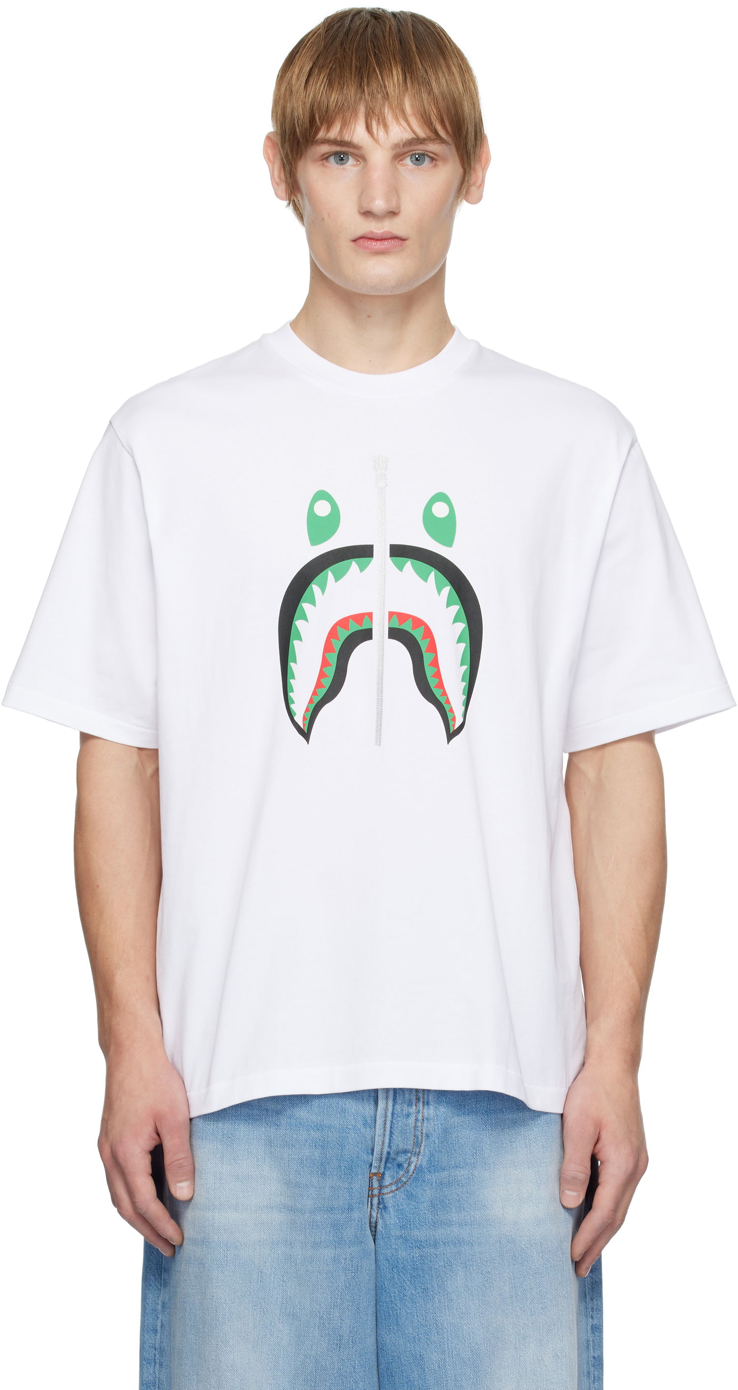 Tričko BAPE Shark Graphic T-Shirt Biela | 001TEK701308M, 0